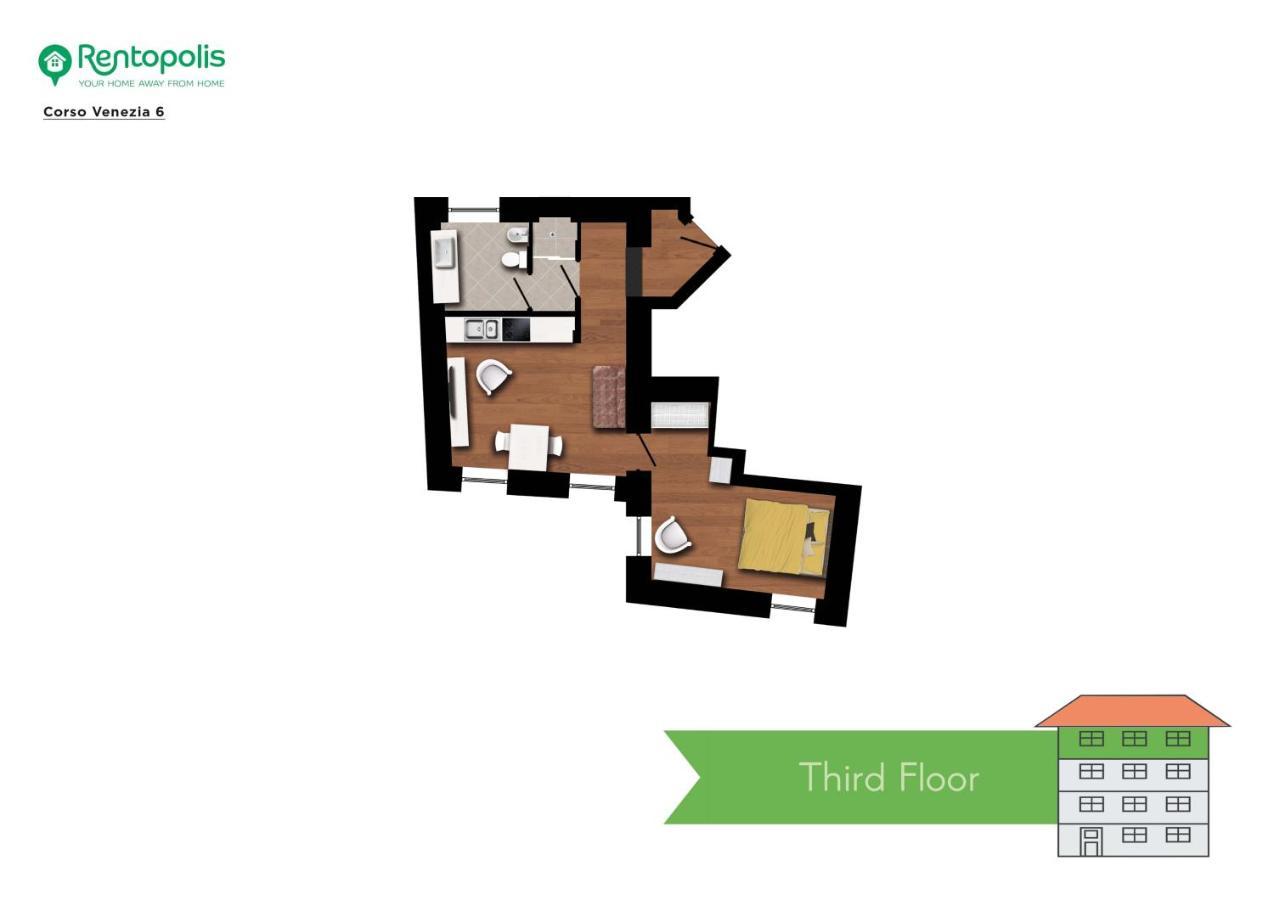Chic 1Bdr With Shared Terrace Steps From Duomo By Rentopolis Milan Exterior photo